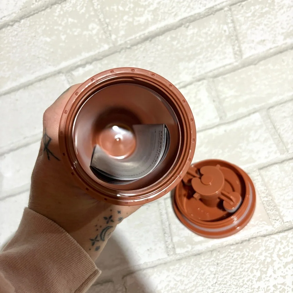 Starbucks 2024 Terracotta Recycled Plastic Triangle Tumbler NEW 16 OZ